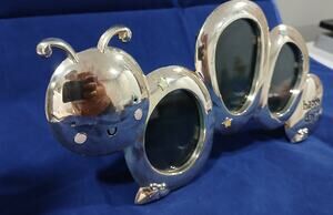 Happy Days Caterpillar Three 2 Photo Displays Photo Frame Baby Silver Frame